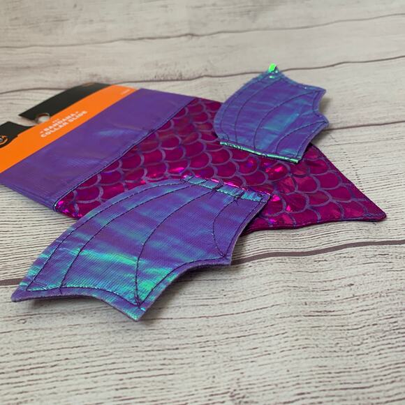 Hyde and Eeek! Purple and Irridescent Dragon Wing Dog Costume Collar Bandana - Picture 2 of 13